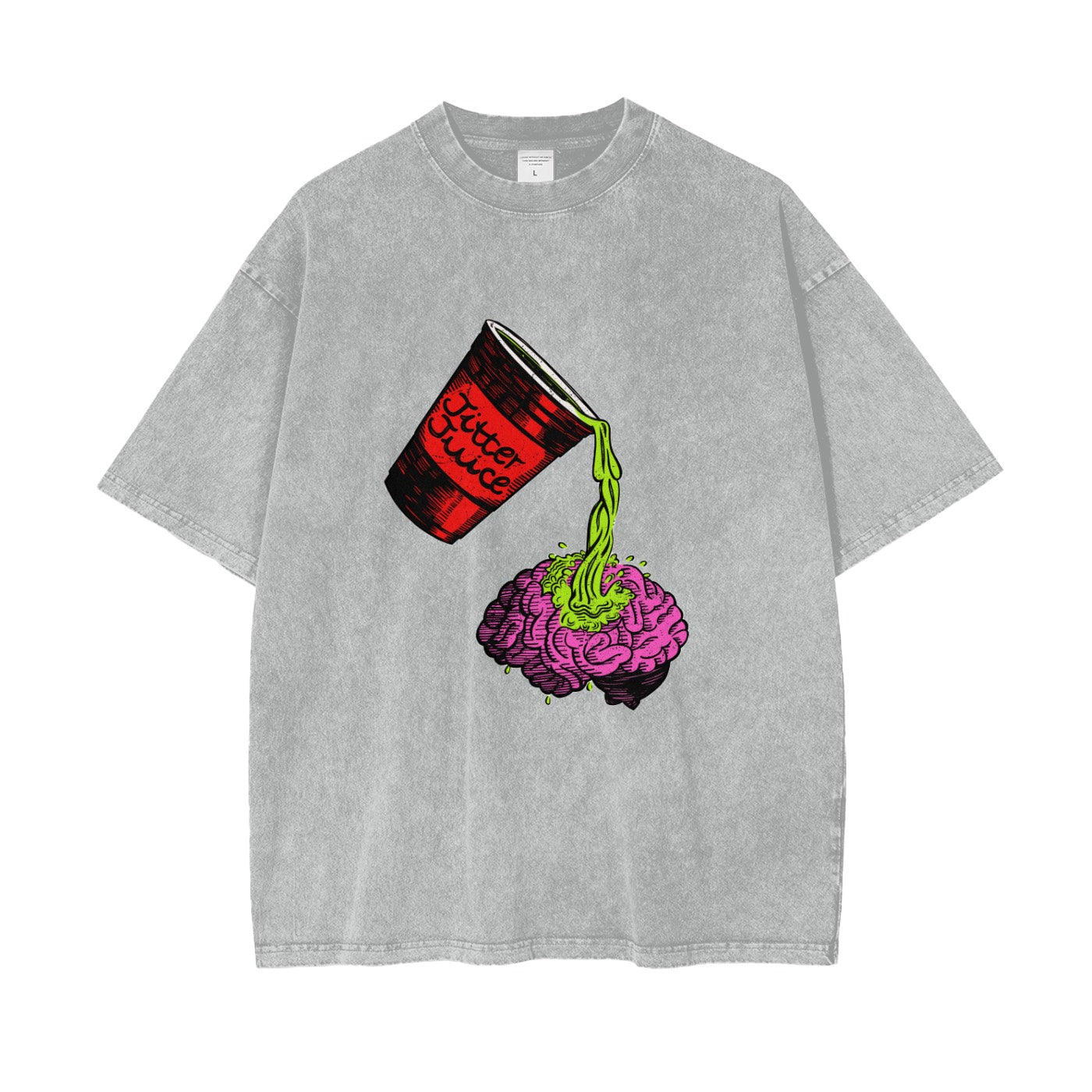 GREY JITTER JUICE TEE